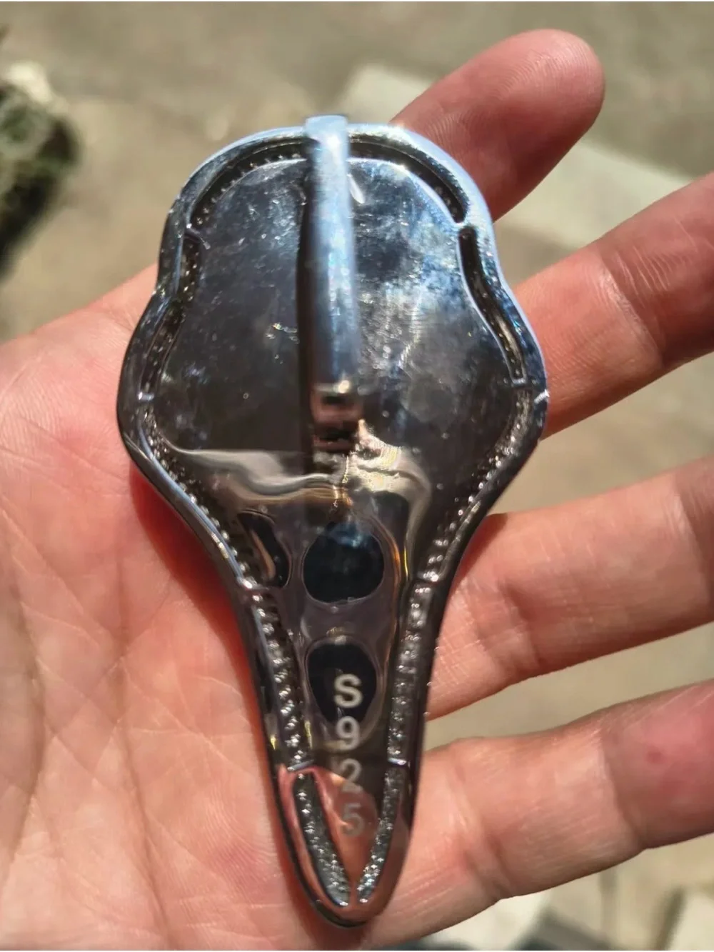 Silver 925 Moissanite Ghost Face Head Pendant and Necklace (NEGOTIABLE)